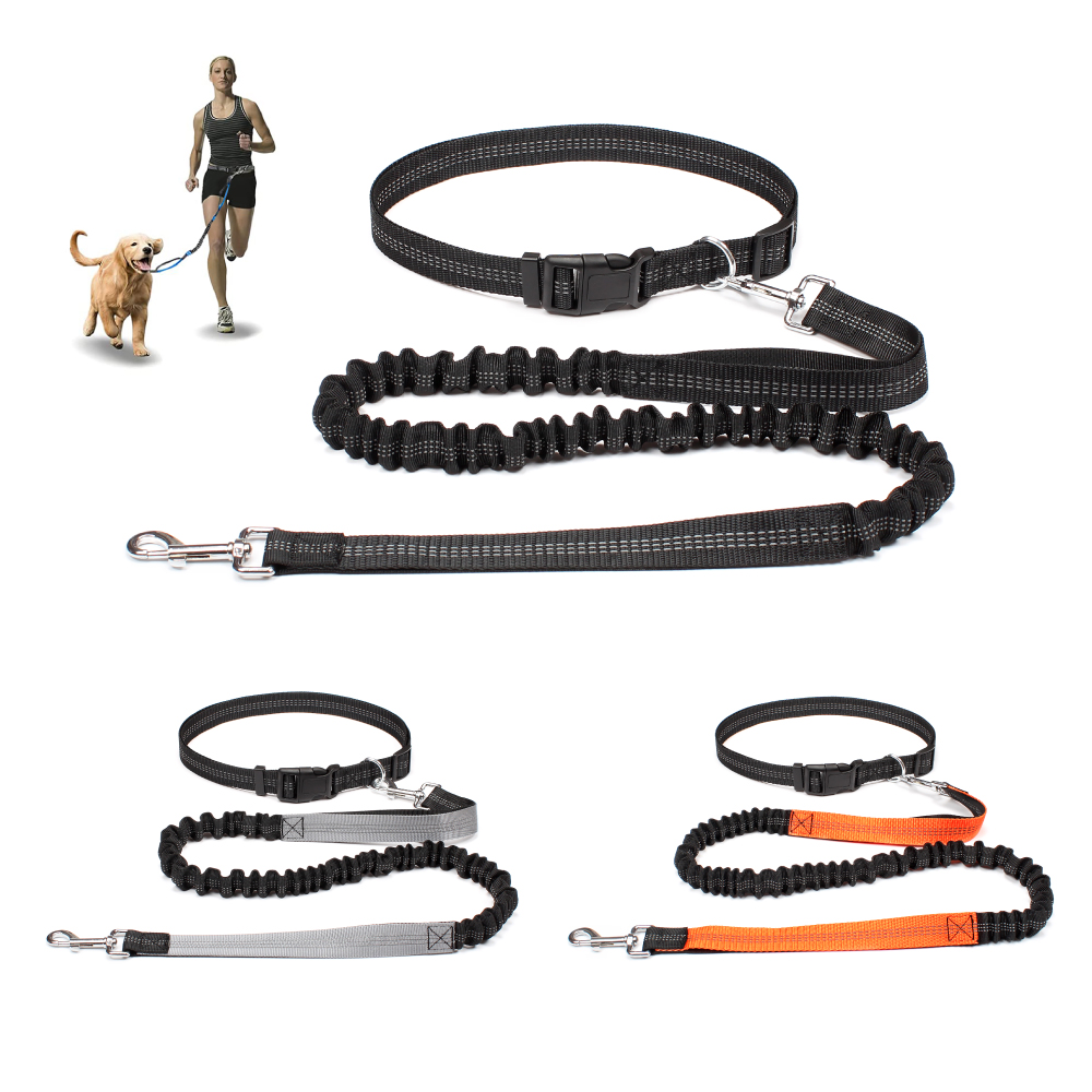 Running Jogging Gear - ハンズフリー犬用リード、ペットの散歩、ランニング、ジョギング用、調節可能な犬用リード、ウエストベルト、チェストストラップ、トラクションロープ、犬用アクセサリー