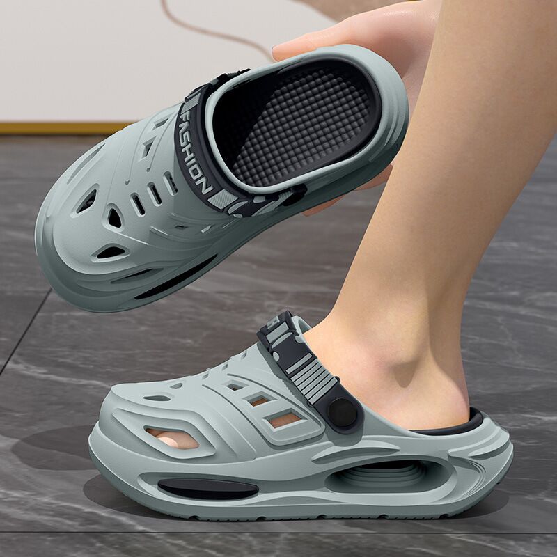 Insole Arch Support - アーチサポート付き滑り止めソフトソール耐摩耗性クールスリッパ、厚底通気性防臭サマーホールシューズ