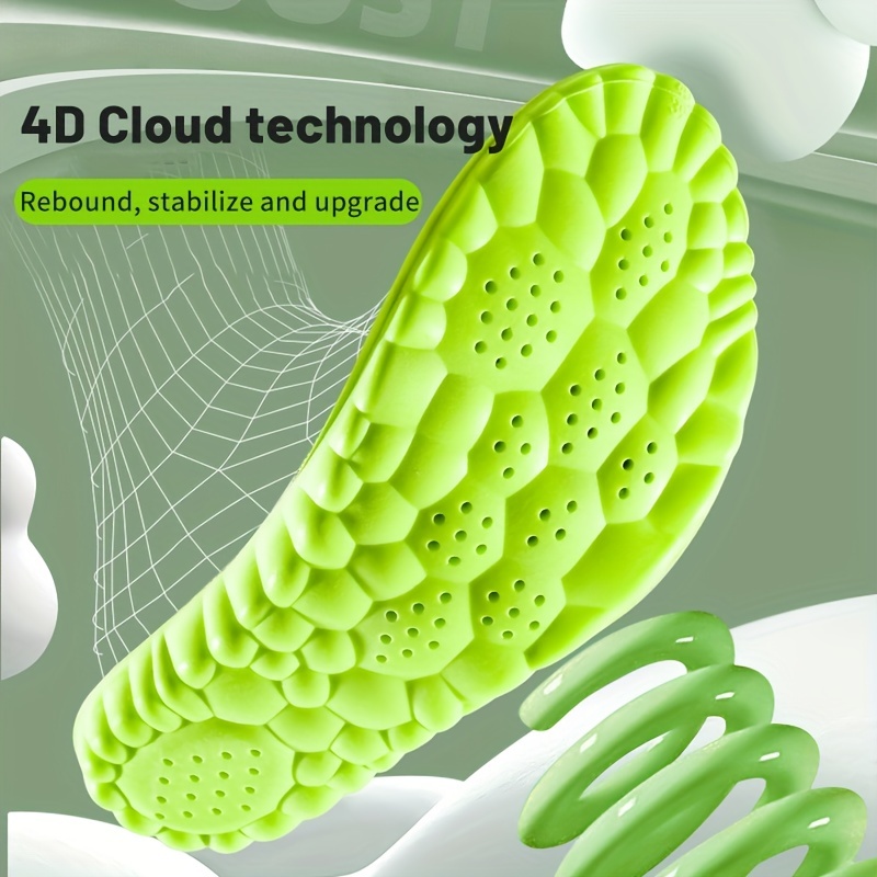 1 ペア 4D スーパーソフトスポーツシューズインソール足バ - Insole Arch Support のレビューと価格