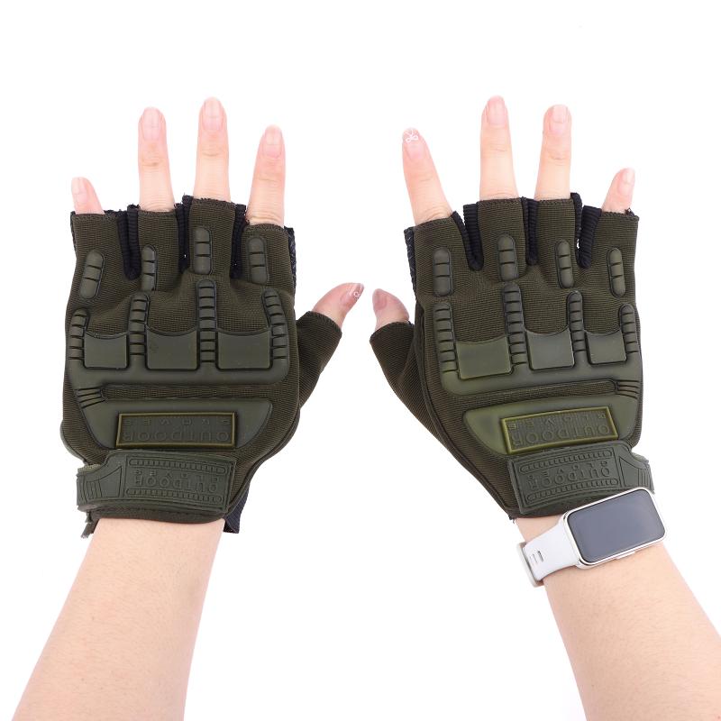 通気性のあるハーフフィンガーキッズグローブ滑り止め耐衝撃サイ - Running Gear For Kids Girls のレビューと価格