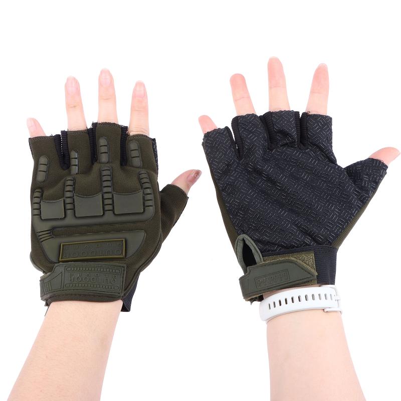 通気性のあるハーフフィンガーキッズグローブ滑り止め耐衝撃サイ - Running Gear For Kids Girls のレビューと価格
