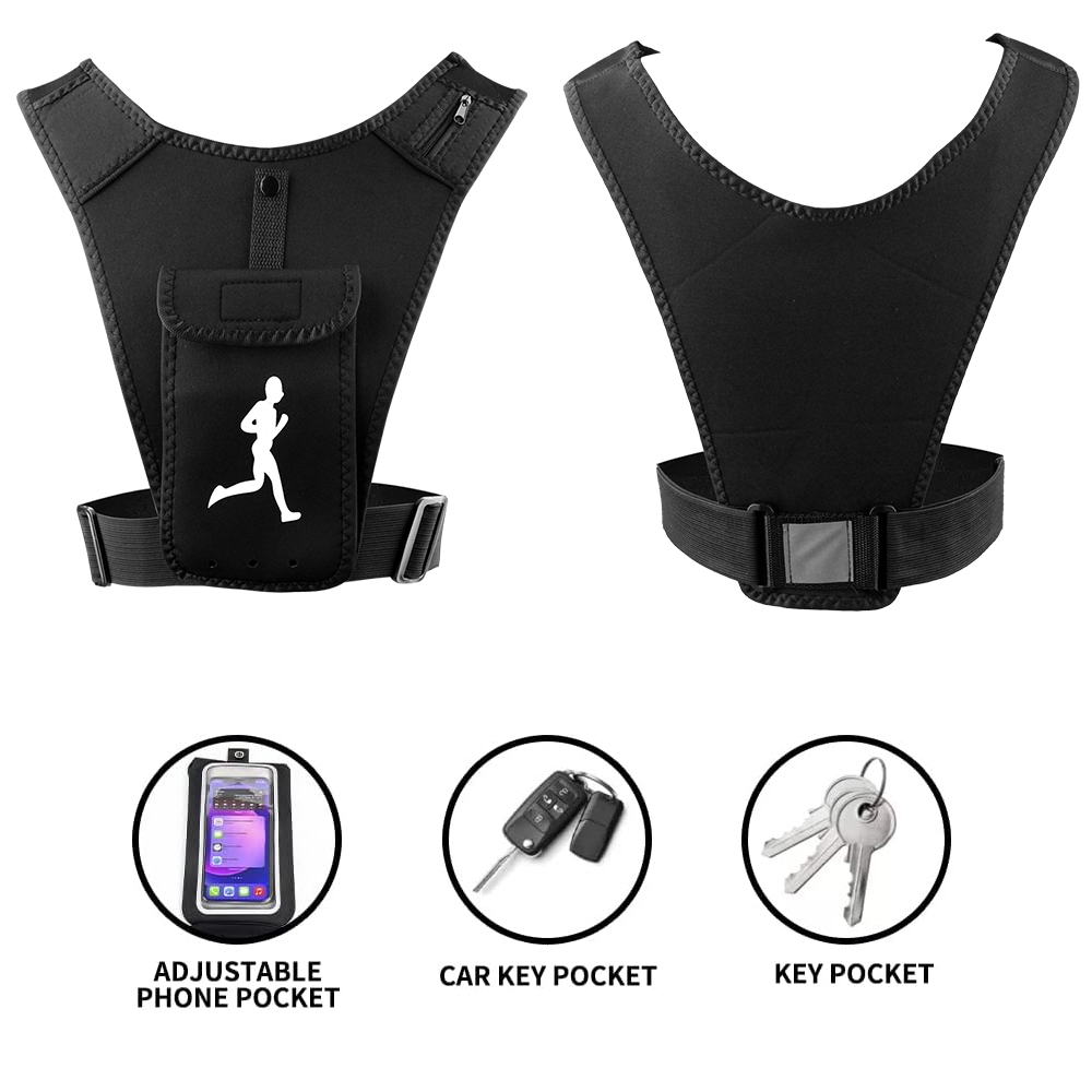 調節可能なランニングベスト電話ホルダー、男性、女性用、携帯電 - Running Gear Satisfy のレビューと価格