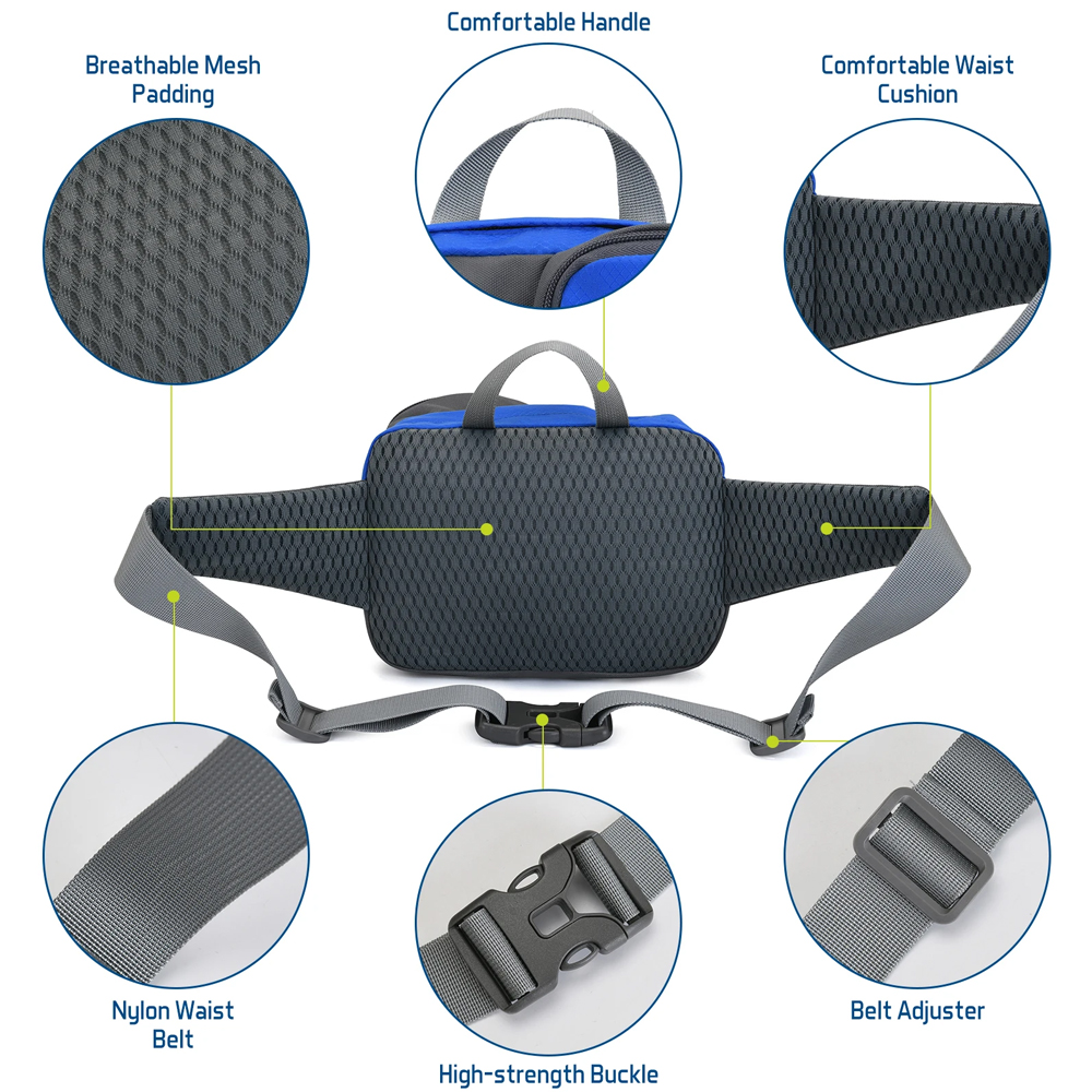 1PCSFanny Pack ウエストバッグ - ユニセック - Running Gear Satisfy のレビューと価格