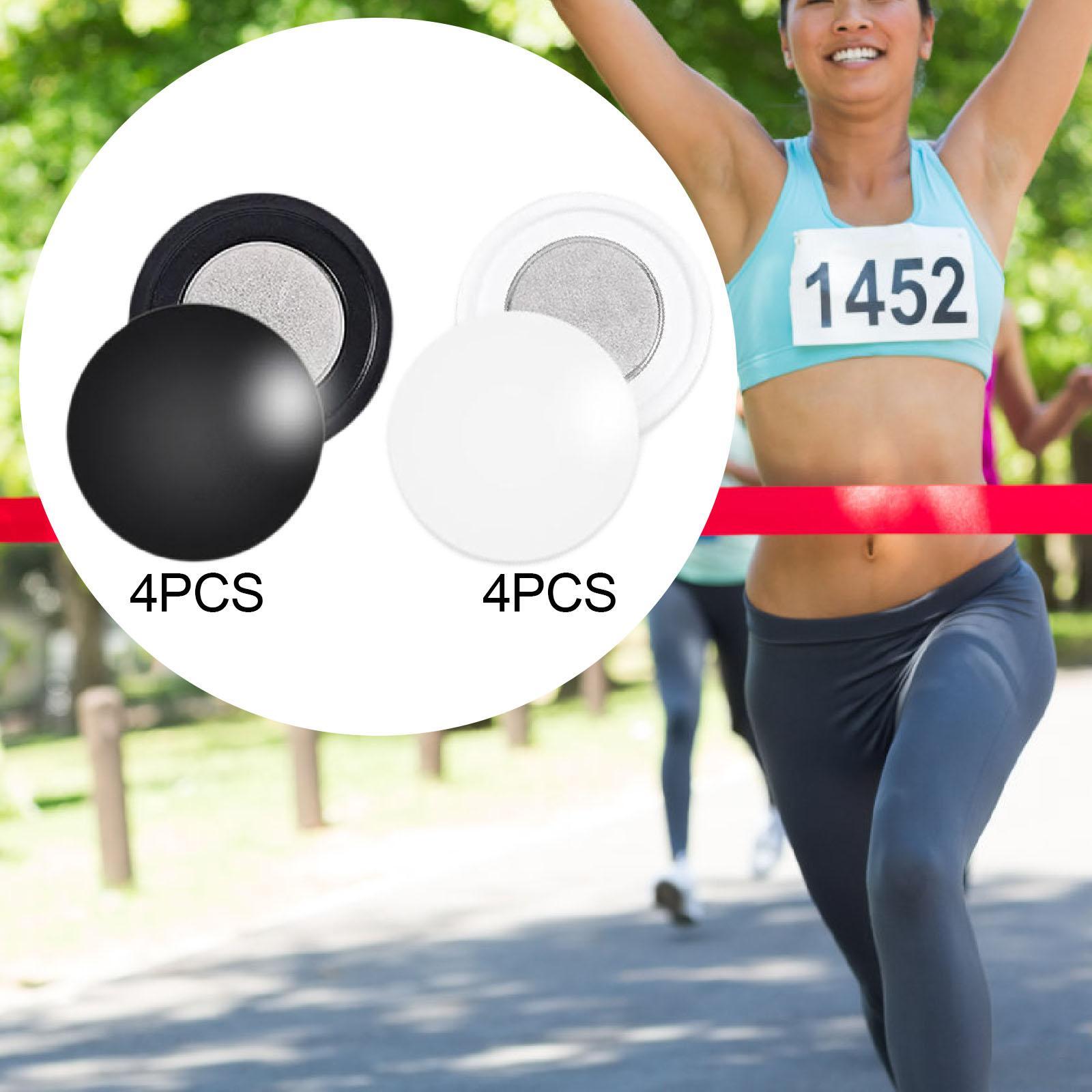 4 ペア磁気レースよだれかけクリップランニングギアランナー用 - Running Gear Satisfy のレビューと価格