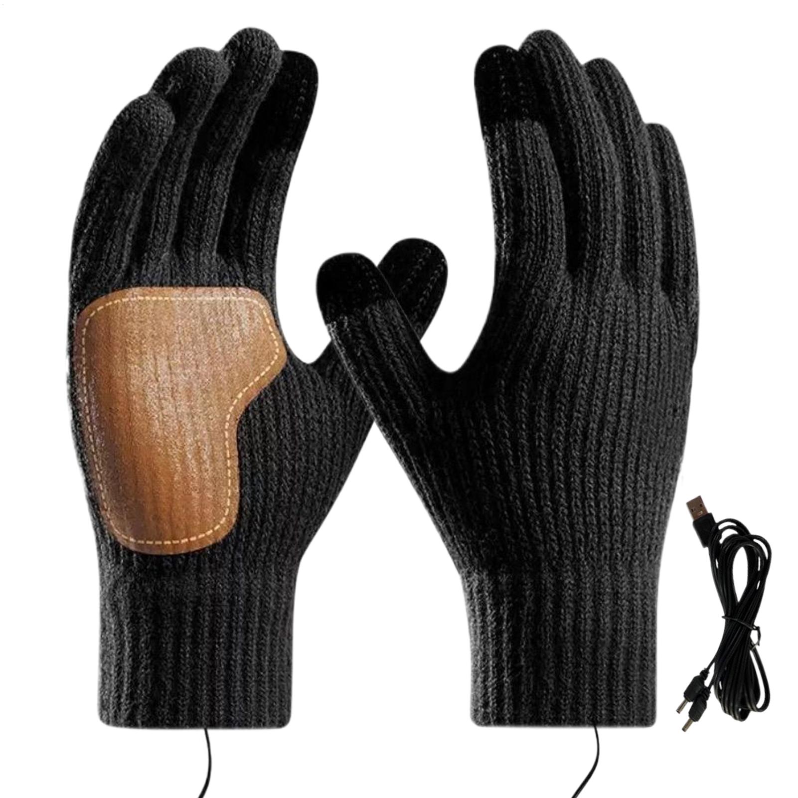 タッチスクリーン付きUSB加熱グローブ、スキー、ランニング用 - Running Gear Cold Weather のレビューと価格