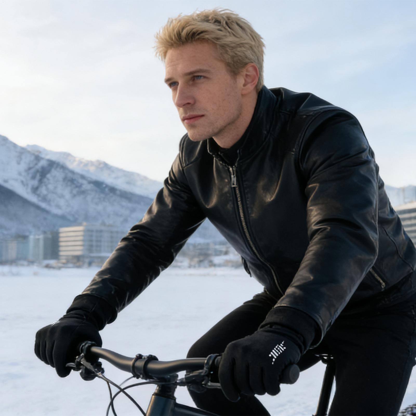 暖かいサイクリンググローブ フルフィンガー 寒い天候用 アウ - Running Gear Cold Weather のレビューと価格