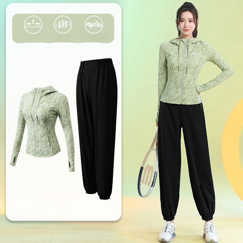 女性用ランニングスーツ長袖花柄ジップパーカージョガーパンツ速 - Running Gear Usa のレビューと価格