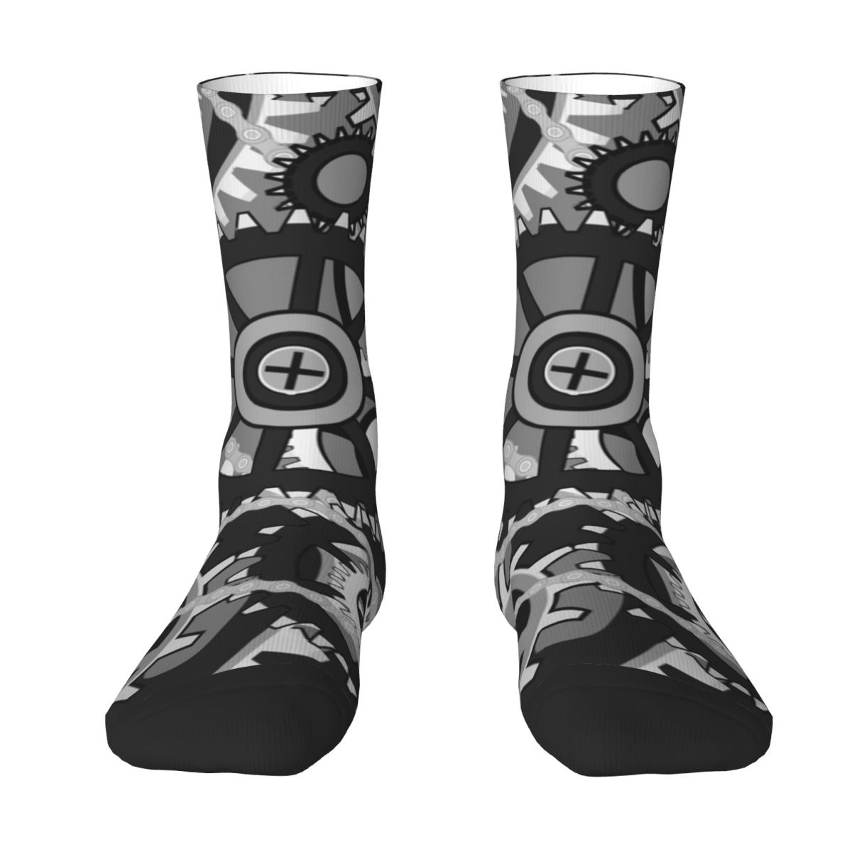 ギアヴィンテージホイールストッキング男性プリント工業デザイン - Running Gear Gifts For Men のレビューと価格