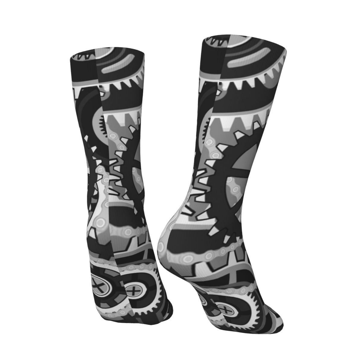 ギアヴィンテージホイールストッキング男性プリント工業デザイン - Running Gear Gifts For Men のレビューと価格