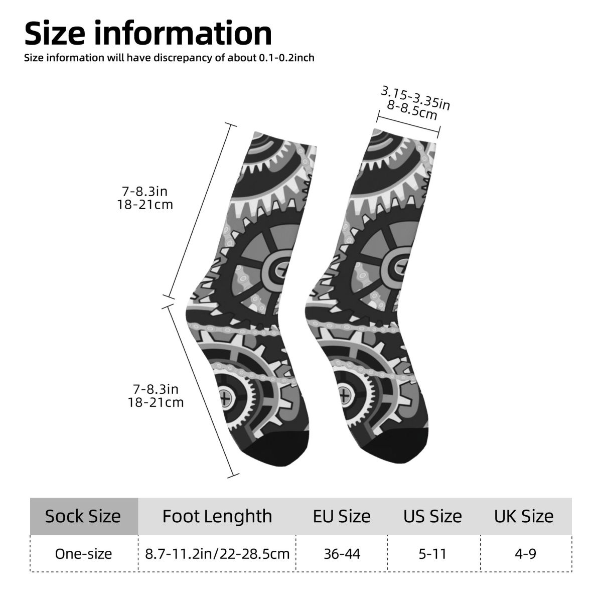 ギアヴィンテージホイールストッキング男性プリント工業デザイン - Running Gear Gifts For Men のレビューと価格